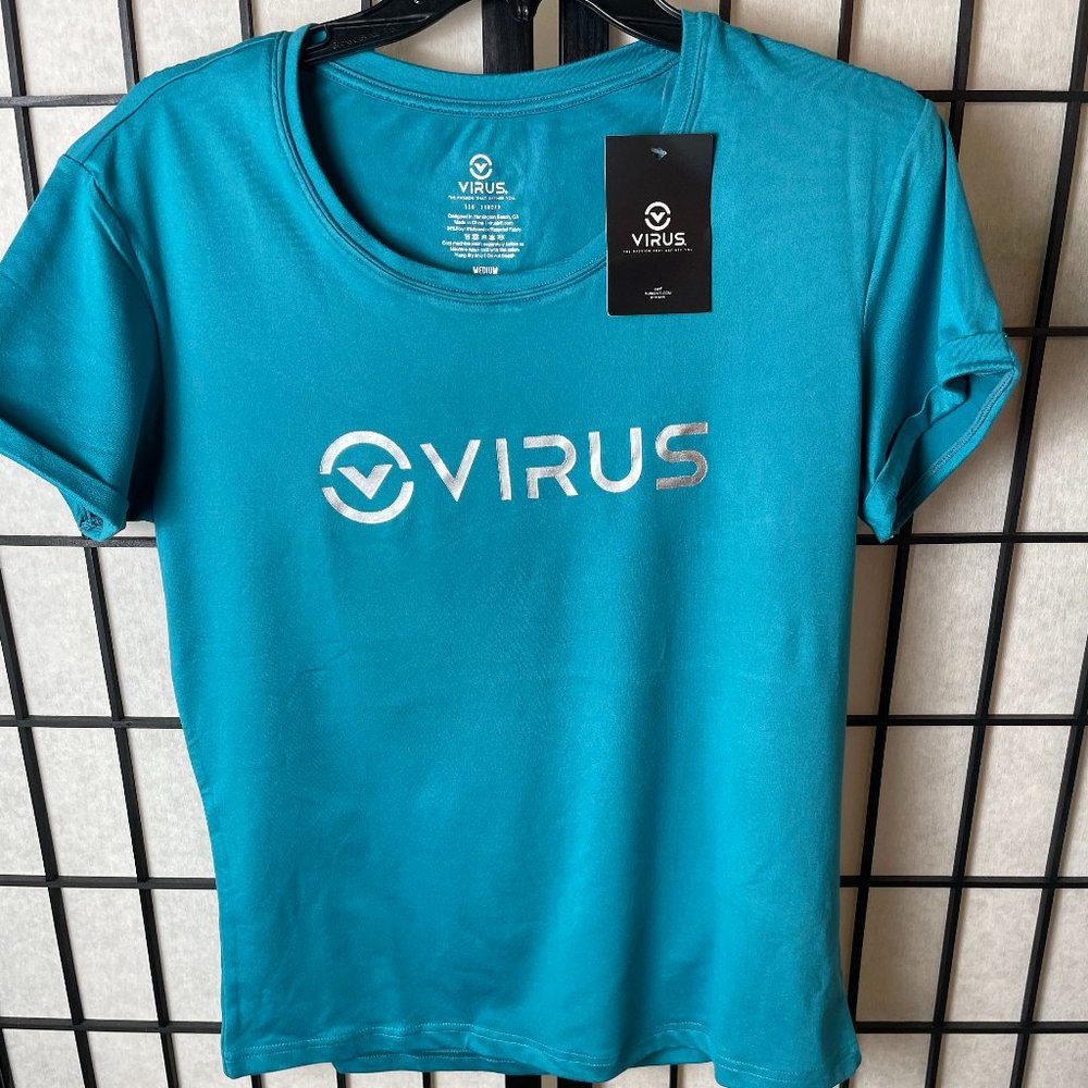 Teal Virus Athletic Tee Shirt